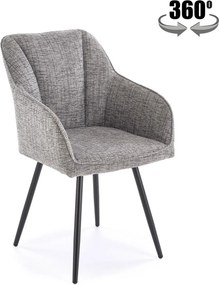 Sedia K576 in tessuto grigio chiaro – 54x60x85 cm