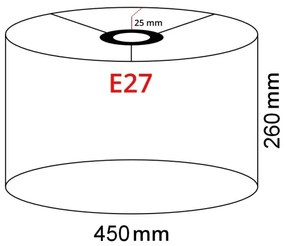 Brilagi - Lampada da terra LED CERIA 1xE27/40W/230V Ø 45 cm nero/cromo opaco