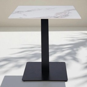 Tavolo pub ristorante bar quadrato 70x70 cm Top per esterno effetto Marmo oro venato H 75