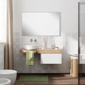 Mobile da bagno sotto lavabo Step bianco opaco L 60.3 x H 30 x P 46 cm 1 cassetto, lavabo non incluso