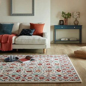 Tappeto in lana rosso e blu tessuto a mano 200x290 cm Iris Traditional - Flair Rugs