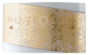 Applique a parete paris bianca e oro 4 luci attacco e27 45x8,7x25cm...