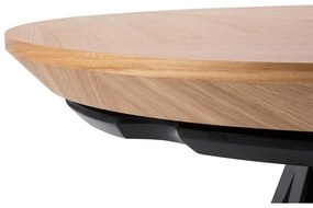 Tavolo da pranzo rotondo con piano effetto rovere allungabile con estensione ø 120 cm Magnus – Windsor &amp; Co Sofas