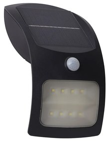 Applique Moderna Solare Policarbonato Nero Bianco Led 1,8W 3000K