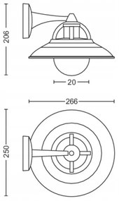 Philips 17381/30/PN - Applique da esterno COMORANT 1xE27/42W/230V IP44