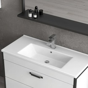 Mobile bagno 100cm con struttura metallica nera IKOS-100 - KAMALU
