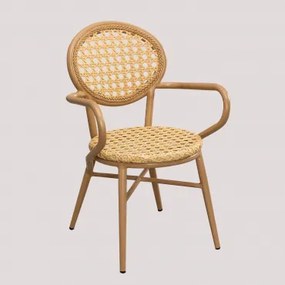 Confezione da 2 sedie da giardino Siena in rattan sintetico NATURAL - Sklum