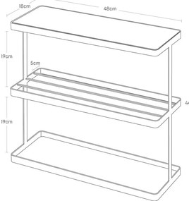 Tavolo pieghevole 18x48 cm Frame - YAMAZAKI