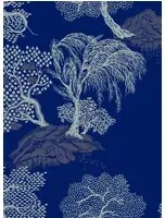 Isidore Leroy Carta da parati Jardin d'Asie - Bleu nuit