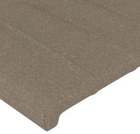 Testiera ad orecchio tortora 103x23x118/128 cm in tessuto