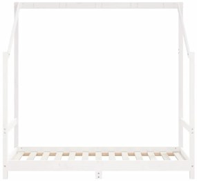 Giroletto per bambini bianco 80x160cm in legno massello di pino