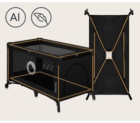 Lionelo - Lettino da viaggio STEFI Nero Carbonio