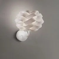 Applique Moderna 1 Luce Cloud In Polilux Bianco Made In Italy