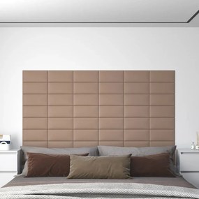 Pannelli Murali 12 Pz Cappuccino 30x15 Cm İn Similpelle 0,54 M² /
