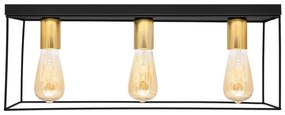 Plafoniera FINN 3xE27/15W/230V nero/oro