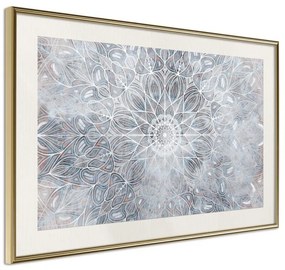 Poster  Winter Mandala  Cornice Quadri Cornice d'oro con passe-partout, Larghezza x Altezza Home decor 30x20