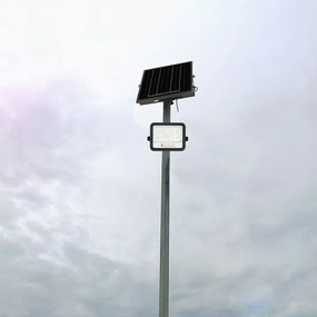 Faretto solare dimmerabile a LED 100W/3,2V IP65 5000 mAh nero + telecomando