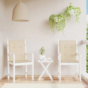 Cuscini Per Sedia 2 Pz Beige 100x50x3 Cm İn Tessuto Oxford /