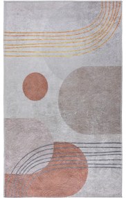 Tappeto lavabile arancio e crema 80x150 cm - Vitaus