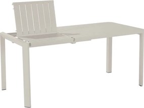 Tavolo allungabile da esterno rettangolare in alluminio beige 6 posti L da 110 a 162x82cm, Idaho NATERIAL