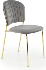 Sedia K499 grigio velluto