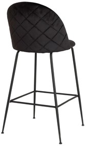 Sgabelli da bar in velluto nero in set di 2 108 cm Lausanne - House Nordic