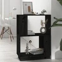 Libreria/Divisorio Nero 51x25x70 cm in Legno Massello di Pino cod mxl 6104