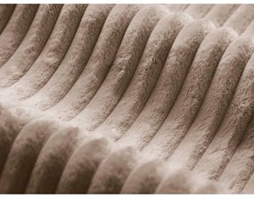 Poggiapiedi marrone con rivestimento in velluto a coste Dia – Micadoni