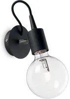 Applique Moderna Edison Metallo Nero 1 Luce E27