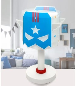 Dalber 61811N - Lampada da comodino LED per bambini BLUE HERO 1xG4/4W/230V bianco/blu