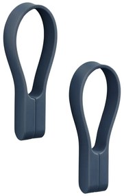 Gancio per asciugamani blu in silicone 2 pz Loop – Zone