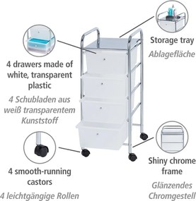 Mensola mobile da bagno con 4 cassetti Messina Messian - Wenko