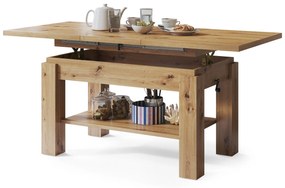 ASTORIA Rovere Artisan - TAVOLINO TRASFORMABILE SALVASPAZIO ALLUNGABILE ALZABILE CON RIPIANO INFERIORE TAVOLO