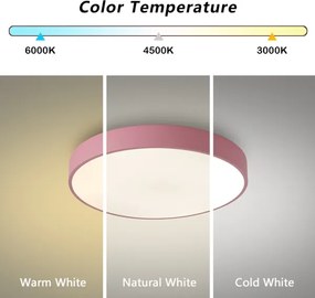 Brilagi - plafoniera LED POOL LED/48W/230V 3000/4000/6000K 40 cm rosa