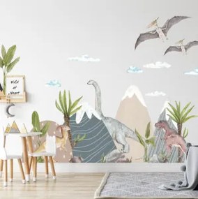 Adesivo da parete - Il mondo dei dinosauri | Inspio