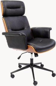 Sedia da ufficio in ecopelle Check Out, regolabile in altezza