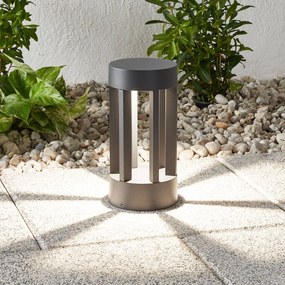 Lindby lampioncino LED Jordis, 22 cm, antracite, alluminio Jordis, Nero, Alluminio, Moderno, Lampada LED da esterni