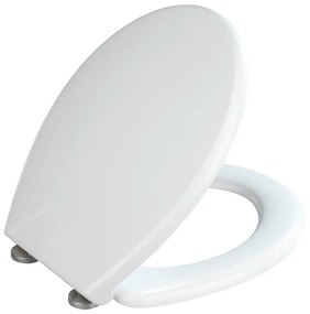 Sedile per wc bianco con chiusura facilitata , 44,5 x 37 cm Bilbao - Wenko