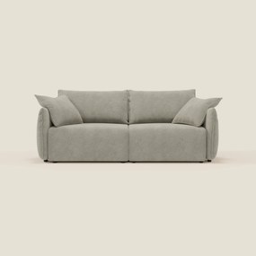 Flexar divano con sedute allungabili e schienale in piuma in morbido bouclé impermeabile T07 beige