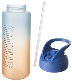 Bottiglia tritan arancio-blu 1 l Moly - Orion