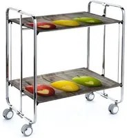 Carrello pieghevole da cucina BAUHAUS, 2 vassoi. Struttura cromata, Fantasia 8