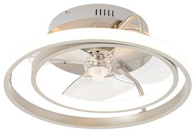 Ventilatore da soffitto in acciaio 46,5 cm con LED e telecomando - Kees