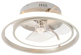 Ventilatore da soffitto in acciaio con LED integrato e telecomando - Kees