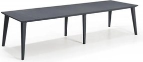 Tavolo da pranzo per giardino Lima KETER struttura e superficie in resina antracite per 12 persone 313x98cm