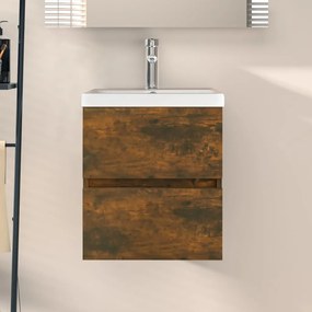 Mobile Lavabo Rovere Fumo 41x38,5x45 Cm İn Legno Multistrato /