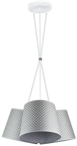 Duolla - Lampadario a sospensione con supporto rigido ROSSA 3xE27/40W/230V diametro 40 cm