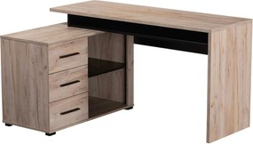 ROCKY - scrivania angolare con vani portaoggetti 3 cassetti
