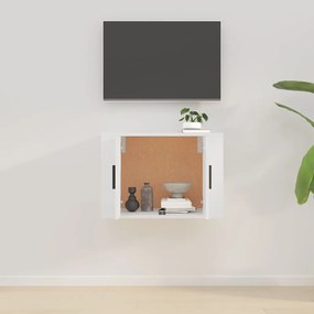 Mobile porta tv a parete bianco lucido 57x34,5x40 cm