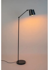 Lampada da terra nera con paralume in metallo (altezza 135 cm) Hajo - White Label