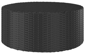 Set Divani da Giardino 5 pz con Cuscini in Polyrattan Nero